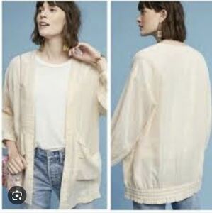 Anthropologie Hei Hei‎ Cardigan Womens M Daybreak Metallic Blazer Boho Coastal